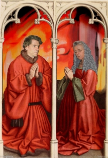 Van Eyck et Dogitana Adoration de l'Agneau mystique, 1432-2012, retable fermé
Les donateurs