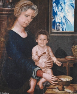 Gérard David et Dogitana La Vierge à la soupe au lait, 2013