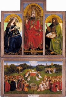Van Eyck et Dogitana Adoration de l'Agneau mystique, 1432-2012, retable ouvert
Détail, Marie et St Jean Baptiste
